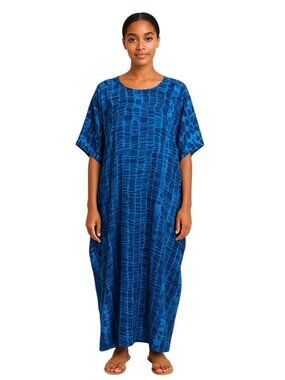 Rima Beachwear Cover Up Blue One Size Coastal Resortwear Summer Vacation Beach